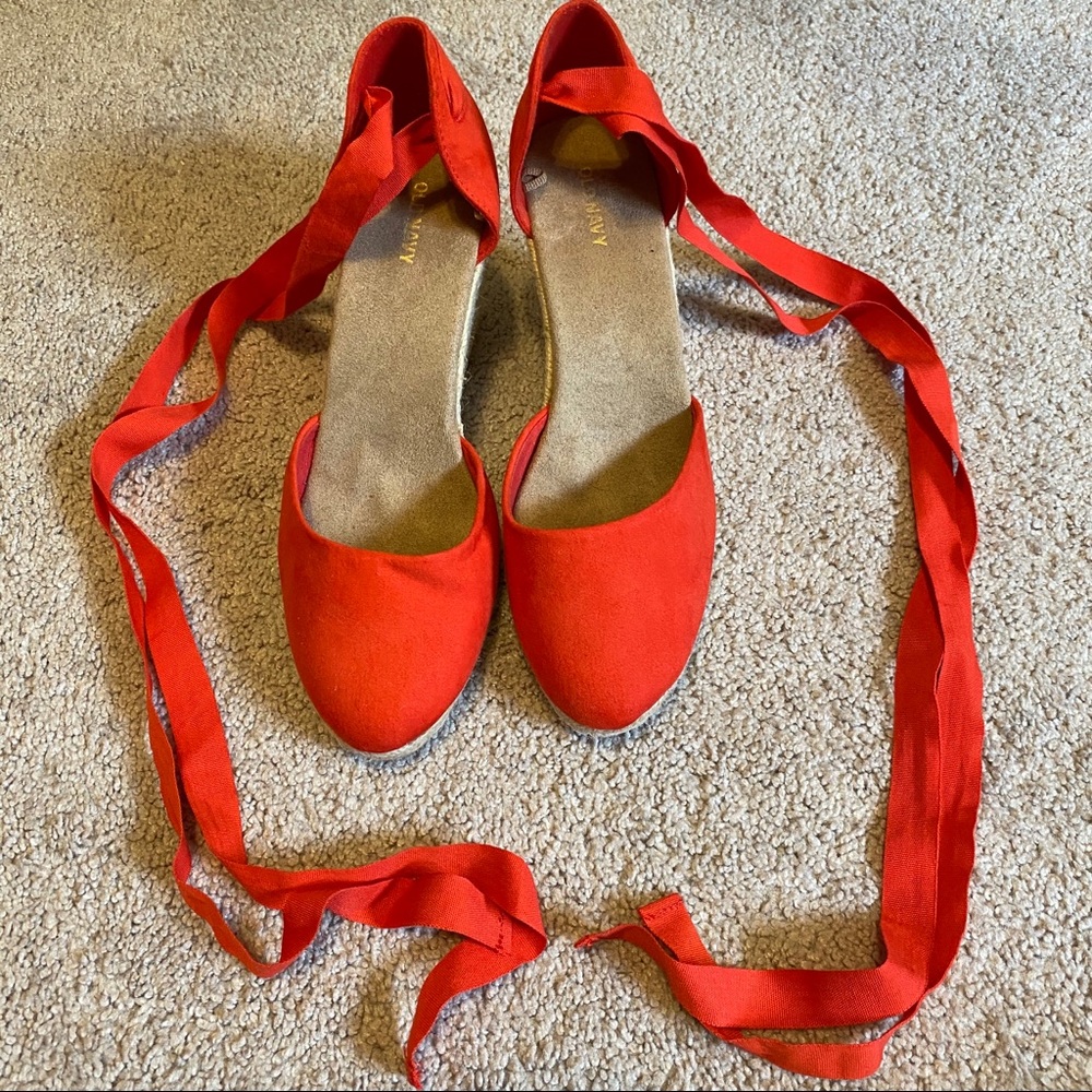 old navy wedges w/ ties